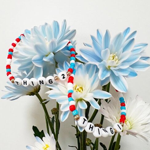 Pronature 2 Pcs Thing 1 2 Bracelets Friendship Matching Beads Bracelets Jewelry Costume Accessories for Best Friend Couples in Saudi Arabia