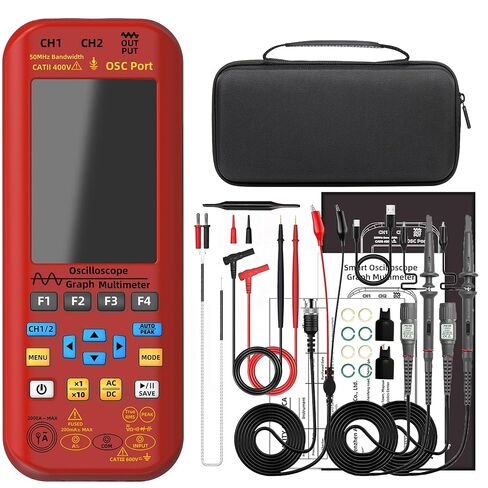 BSIDE Handheld Oscilloscope Multimeter, 10MHz Bandwidth Automotive Oscilloscope, Current Capacitance Frequency Ohm Temperature Diode Voltage Tester in Kuwait