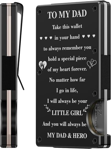 هدايا عيد الأب الغاضب للأب من الابنة: هدية للأب، محفظة للرجال مع مشبك نقود، هدية للرجال in Kuwait