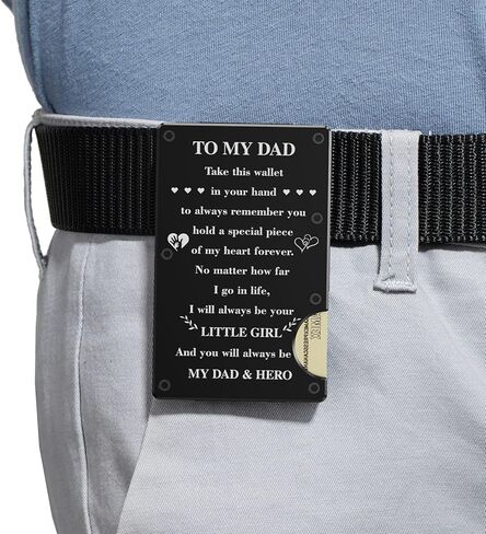 هدايا عيد الأب الغاضب للأب من الابنة: هدية للأب، محفظة للرجال مع مشبك نقود، هدية للرجال in Kuwait