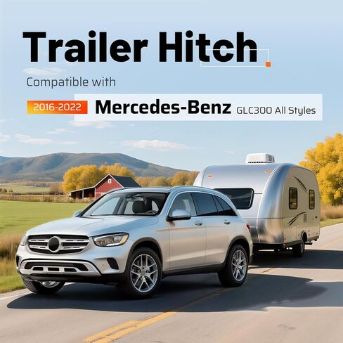 وصلة سحب المقطورة من الفئة 3، جهاز استقبال 2 بوصة متوافق مع 2016-2022 مرسيدس بنز GLC300 جميع الأنماط in Kuwait