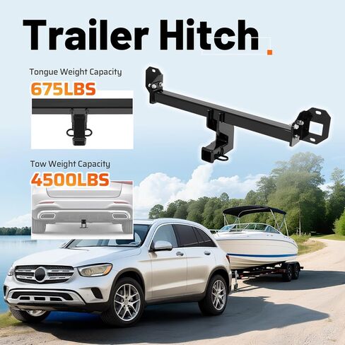 وصلة سحب المقطورة من الفئة 3، جهاز استقبال 2 بوصة متوافق مع 2016-2022 مرسيدس بنز GLC300 جميع الأنماط in Kuwait