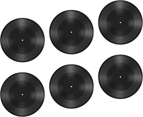 6 عبوات من سجلات الفينيل الفارغة، غطاء ألبوم CD مزيف مقاس 12 بوصة، طقم ملصق جداري من الفينيل العتيق، سجلات ديكور جمالية لغرفة النوم، ديكور DIY لتزيين حفلات موسيقى الروك أند رول in Kuwait