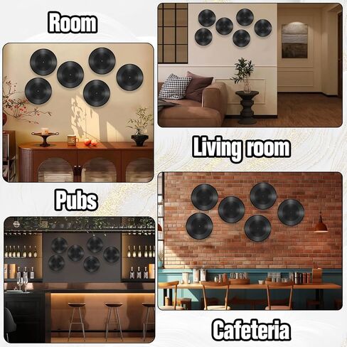 6 عبوات من سجلات الفينيل الفارغة، غطاء ألبوم CD مزيف مقاس 12 بوصة، طقم ملصق جداري من الفينيل العتيق، سجلات ديكور جمالية لغرفة النوم، ديكور DIY لتزيين حفلات موسيقى الروك أند رول in Kuwait