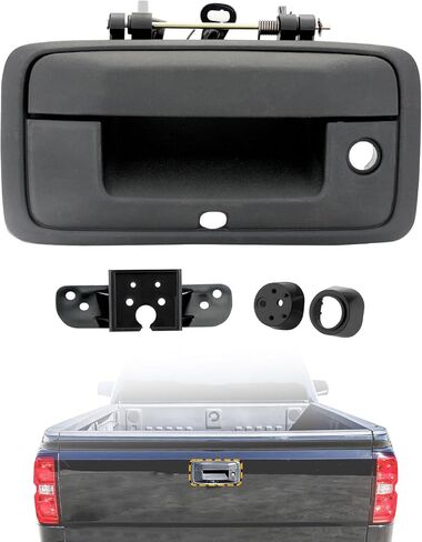Tailgate Handle Kit w/ Camera Hole, Compatible with 2016-2019 Chevy Silverado & GMC Sierra 1500 2500 3500 HD, Exterior Rear Tail Gate Liftgate Latch Lock Handle with Keyhole, OE# 23448681, 23487215 in Saudi Arabia