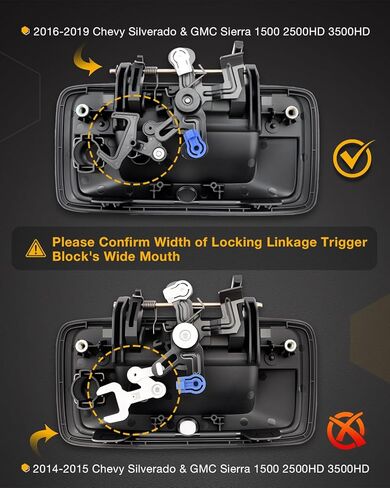 Tailgate Handle Kit w/ Camera Hole, Compatible with 2016-2019 Chevy Silverado & GMC Sierra 1500 2500 3500 HD, Exterior Rear Tail Gate Liftgate Latch Lock Handle with Keyhole, OE# 23448681, 23487215 in Saudi Arabia