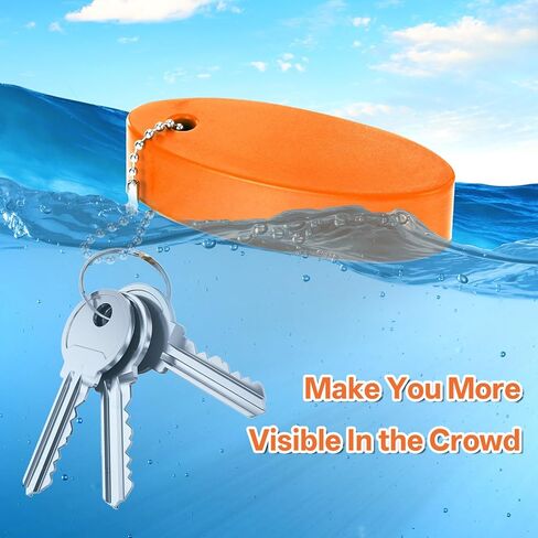 3 Pcs Foam Floating Keychain for Boat Keys, Oval Shaped Bright Color Floating Keychain Waterproof Surfboard Key Ring for Kayak, Sailing, Swiming, Fishing (Yellow, Orange, Sky Blue) in Kuwait