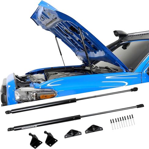 Hood Struts Lift Support Compatible with Toyota Tacoma 2016-2023 Accessories Front Hood Quicklift Gas Shocks Damper Bracket Springs Rod Prop, Need to Drill, 1 Pair Black in Saudi Arabia
