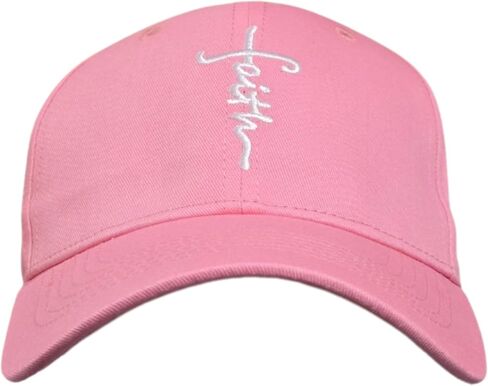 Christian Baseball Cap Embroidered Faith Cross Hat Adjustable Structured Front Panel Thick Raised Stitching in Saudi Arabia