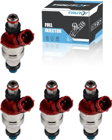 FJ522 حاقن الوقود 4 قطعة (2.4L L4 فقط) لتويوتا 4 عداء بيك اب DLX SR5 RN02 1989 1990 1991 1992 1993 1994 1995,23250-35040 2320974060 1955005440 in Saudi Arabia