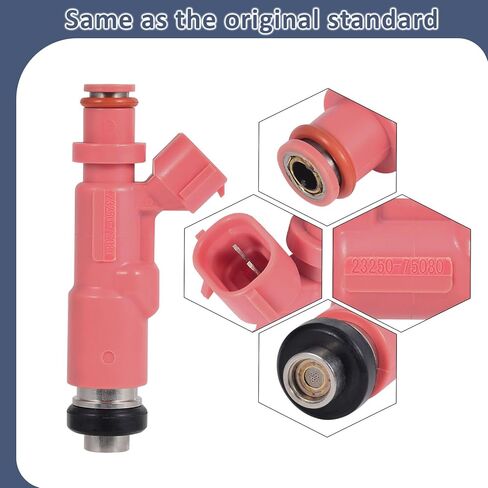 4PCS 3RZ-FE 2.7L Fuel Injectors,Compatible with/Toyota 2.7 Tacoma 2000-2004,Replaces: 23250-75080 in Kuwait