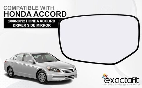 مجموعة زجاج المرآة الجانبية للسائق لـ 2008 2009 2010 2011 2012 Honda Accord مرايا الطاقة اليسرى 76253TA5A01 76253-TA5-A01 حامل خلفي غير ساخن in Saudi Arabia
