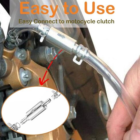 2pc Brake Bleeder Hose One Way Check Valve, Tasutterr Brake Bleeder, One Way Check Valve Tube Bleeding Tool Kit for Hydraulic System Bleeding, One Man Hydraulic Motive Brakes Nozzle Clamps in Saudi Arabia