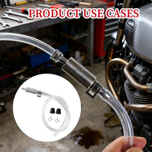 Brake Bleeder Hose Kit with One Way Check Valve, Universal Brake Bleeding Tool for Motorcycle Car Truck SUV, Includes Rubber Hoses Clamps Dust Caps for Brake Fluid Bleeder System in Kuwait