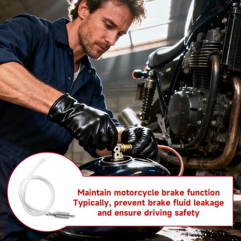 Brake Bleeder Hose Kit with One Way Check Valve, Universal Brake Bleeding Tool for Motorcycle Car Truck SUV, Includes Rubber Hoses Clamps Dust Caps for Brake Fluid Bleeder System in Kuwait