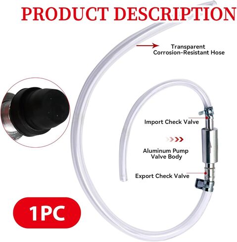 Brake Bleeder Hose Kit with One Way Check Valve, Universal Brake Bleeding Tool for Motorcycle Car Truck SUV, Includes Rubber Hoses Clamps Dust Caps for Brake Fluid Bleeder System in Kuwait
