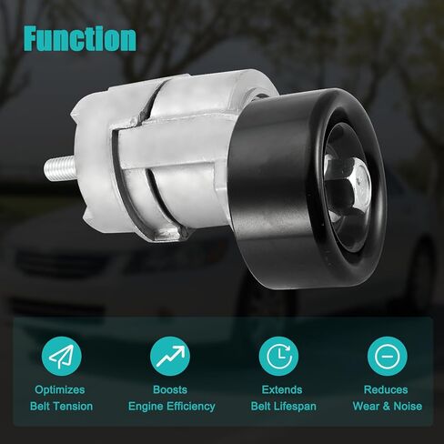 2528125000 Belt Tensioner Assembly with Pulley (2.0L 2.4L L4) For Hyundai Tucson 2010-2014,Sonata 2006-2014,Santa Fe 2010-2012,For Kia Forte 2010-2013,Forte5,Optima,Magentis,Rondo,Sportage in Saudi Arabia