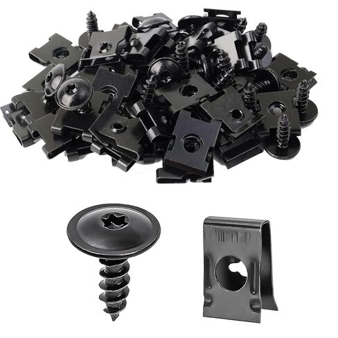 40pcs Fender Screw Bolt U Nut Kit Bumper Cover Shield Grille Spoiler Nut Fit for Audi for Volkgswagon Replaces N90974701 in Kuwait