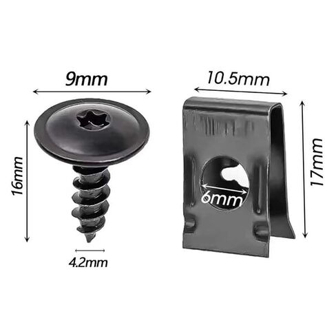 40pcs Fender Screw Bolt U Nut Kit Bumper Cover Shield Grille Spoiler Nut Fit for Audi for Volkgswagon Replaces N90974701 in Kuwait