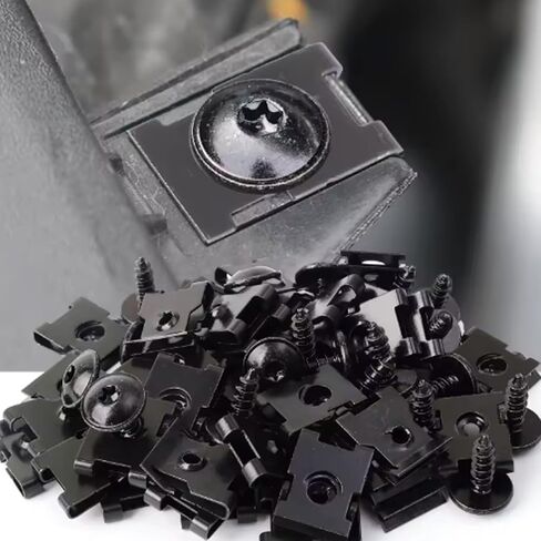 40pcs Fender Screw Bolt U Nut Kit Bumper Cover Shield Grille Spoiler Nut Fit for Audi for Volkgswagon Replaces N90974701 in Kuwait