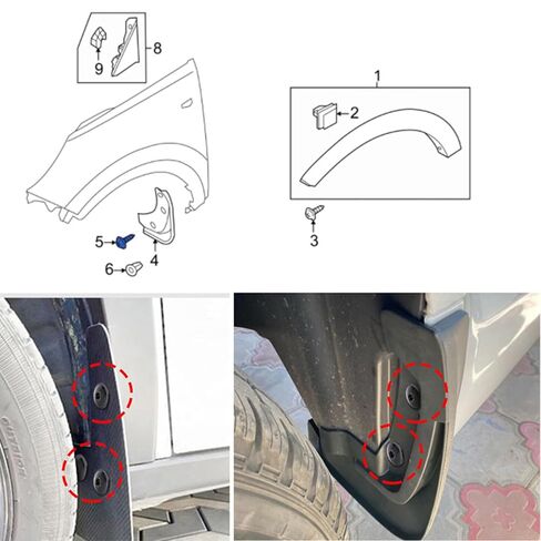 40pcs Fender Screw Bolt U Nut Kit Bumper Cover Shield Grille Spoiler Nut Fit for Audi for Volkgswagon Replaces N90974701 in Kuwait