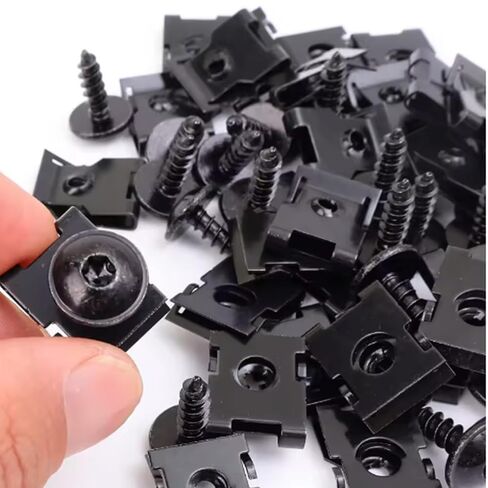 40pcs Fender Screw Bolt U Nut Kit Bumper Cover Shield Grille Spoiler Nut Fit for Audi for Volkgswagon Replaces N90974701 in Kuwait