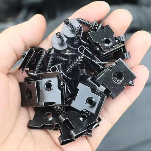 40pcs Fender Screw Bolt U Nut Kit Bumper Cover Shield Grille Spoiler Nut Fit for Audi for Volkgswagon Replaces N90974701 in Kuwait