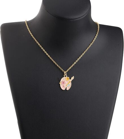 BNQL Artist Palette Necklace - Painter & Art Lovers Jewelry - Paint Brush Design - Perfect for Art Students & Teachers in Saudi Arabia
