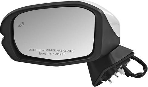 76258-3W0-A43 8 دبابيس بيضاء مرآة باب السائق الجانبي الأيسر مناسبة لسيارة Honda HR-V EX-L/LX/SPORT 2023-2025 W/نقطة عمياء ضوء إشارة الانعطاف الساخن HO1320359 (مرآة باب جانب السائق) in Kuwait