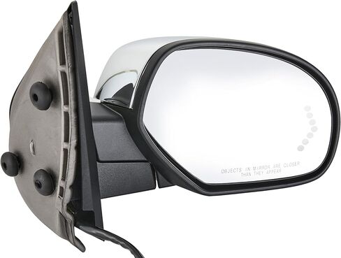 Side View Mirror Fit for 07-13 Chevy Silverado 1500 2500 HD 3500,for GMC Sierra,Yukon XL 1500-Black Power Heated Arrow Turn Signal Puddle Light Passenger Side Manual Folding Chrome Cover in Saudi Arabia