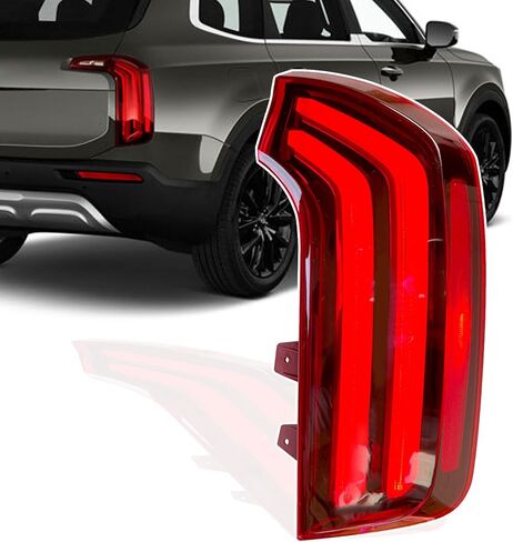 Rear Right Passenger Side Outer Tail Lights LED Fit for Kia Telluride EX SX Sport 2020 2021 2022 3.8L V6 KI2805165 762405-43670-8 92402 S9100 in Kuwait
