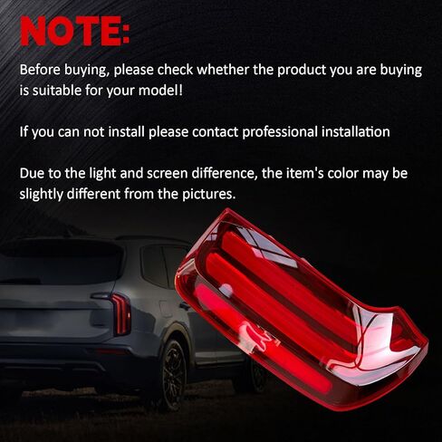 Rear Right Passenger Side Outer Tail Lights LED Fit for Kia Telluride EX SX Sport 2020 2021 2022 3.8L V6 KI2805165 762405-43670-8 92402 S9100 in Kuwait