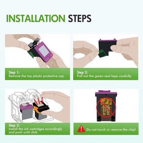 68 68XL Ink Cartridges Black/Color Combo Pack for HP68XL 6155e 6555e Printers Envy 6100e 6500e Series 68e 68 XL Compatible for HP 6155e 6555e 6152e 6552e 6558e 6165e (2 Pack Black Tri-Color) in Kuwait