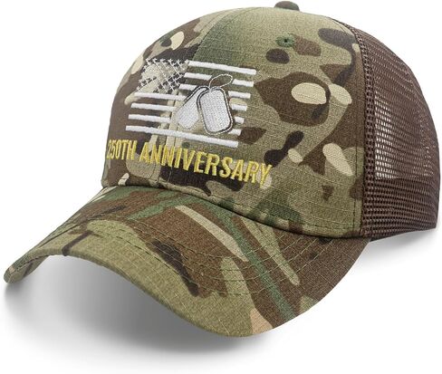 قبعة بيسبول مطرزة للرجال من الذكرى السنوية الـ 250 للولايات المتحدة الأمريكية، قبعة باتريوت العسكرية المخضرمة الأمريكية المموهة in Kuwait