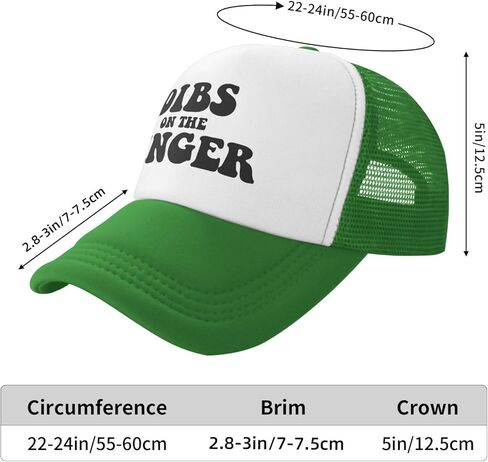 Dibs On The Ginger Hat مضحك شبكة قبعات سائقي الشاحنات الكبار قابل للتعديل قبعات البيسبول هدية روح الدعابة للرجال والنساء الأخضر in Kuwait