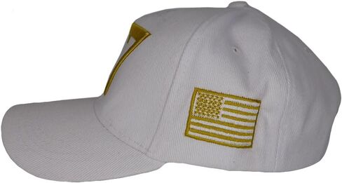 47 3-D Letters Trump USA Flag Arrow White Cotton Adjustable Embroidered Cap Hat in Saudi Arabia