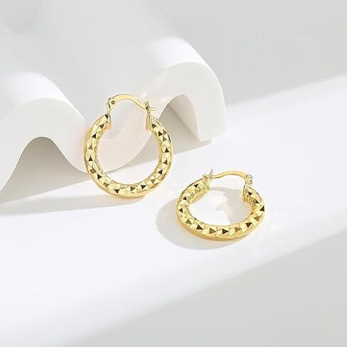 أقراط هوب مطلية للنساء أقراط سميكة أنيقة للسيدات هدايا حلق للنساء in Kuwait