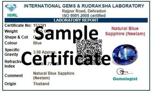 Ramneek Jewels Divya Shakti 3.25-3.50 Carat Blue Sapphire Neelam Energized Gemstone Silver Pendant AAA Quality in Saudi Arabia