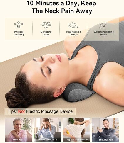 Neck & Cervical Pillows Neck Stretcher - Neck and Shoulder Relaxer for Neck Relief Cervical Spine Traction Device to Relieve Neck and Shoulder Fatigue and Pain Dark Blue in Saudi Arabia