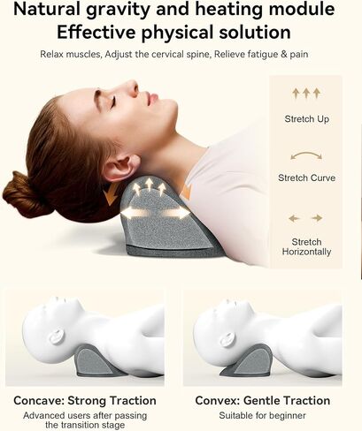 Neck & Cervical Pillows Neck Stretcher - Neck and Shoulder Relaxer for Neck Relief Cervical Spine Traction Device to Relieve Neck and Shoulder Fatigue and Pain Dark Blue in Saudi Arabia