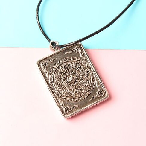 Acxico 1PC Vintage Tangka Green Tara Pendant, Tibetan Themed Lucky Protector, Small Tangka Art Collectible for Room Decor in Saudi Arabia