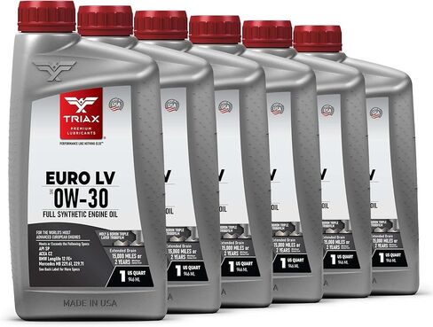 زيت المحرك ترياكس يورو LV 0W-30 الاصطناعي بالكامل PAO Esters متوافق مع BMW LL-12+، BMW LL-17+، ومرسيدس بنز 229.71 (1 كوارت) in Saudi Arabia