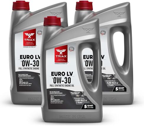 زيت المحرك ترياكس يورو LV 0W-30 الاصطناعي بالكامل PAO Esters متوافق مع BMW LL-12+، BMW LL-17+، ومرسيدس بنز 229.71 (1 كوارت) in Saudi Arabia