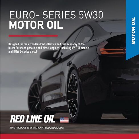 زيت محرك Red Line 12304 SAE 5W30 اصطناعي بالكامل من السلسلة الأوروبية - 1 كوارت (6 عبوات) in Saudi Arabia