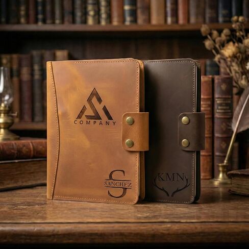 Personalized Leather Portfolio for Men, Women - Custom Business & Organizer A4 A5 Document Binder, Journal for Coworker, Employee, Gift for His, Her, Students, Graduation, Fathers Day, Office Gifts in Saudi Arabia