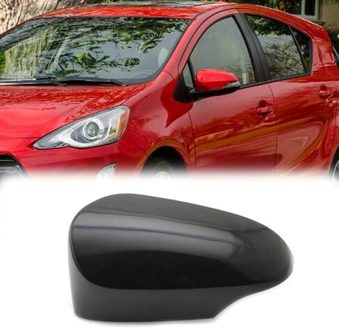 غطاء مرآة جانبية للسيارة للرؤية الخلفية لسيارة Toyota Prius "C" 2012-2018 مع غطاء مرآة ضوء إشارة الانعطاف (أسود، الجانب الأيسر (السائق)) in Saudi Arabia