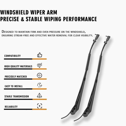 1 Pair Windshield Wiper Arm Compatible with Chevrolet GMC 1985-1991 K5 Blazer Jimmy K10 K20 C1500 C2500 C10 C20 K1500 K2500 Suburban K30 C3500 Replaces OE 42852 15522766 15593245 22111206 in Kuwait