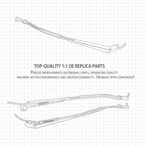1 Pair Windshield Wiper Arm Compatible with Chevrolet GMC 1985-1991 K5 Blazer Jimmy K10 K20 C1500 C2500 C10 C20 K1500 K2500 Suburban K30 C3500 Replaces OE 42852 15522766 15593245 22111206 in Kuwait
