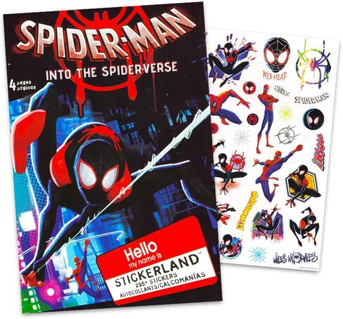 كتاب ملصقات Marvel Spiderman Across the Spider-Verse - تتضمن الحزمة 12 ملصقًا وملصقات سبايدر مان والمزيد (ديكور غرفة البطل الخارق سبايدر مان) in Saudi Arabia