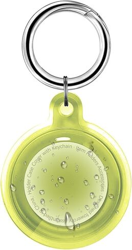 حامل علامات هوائية مقاوم للماء بدرجة IPX8، سلسلة مفاتيح Airtag، ملحقات مكتشف العناصر GPS، حامل بطاقات هوائية واقية لكامل الجسم مضاد للخدش، شفاف in Kuwait